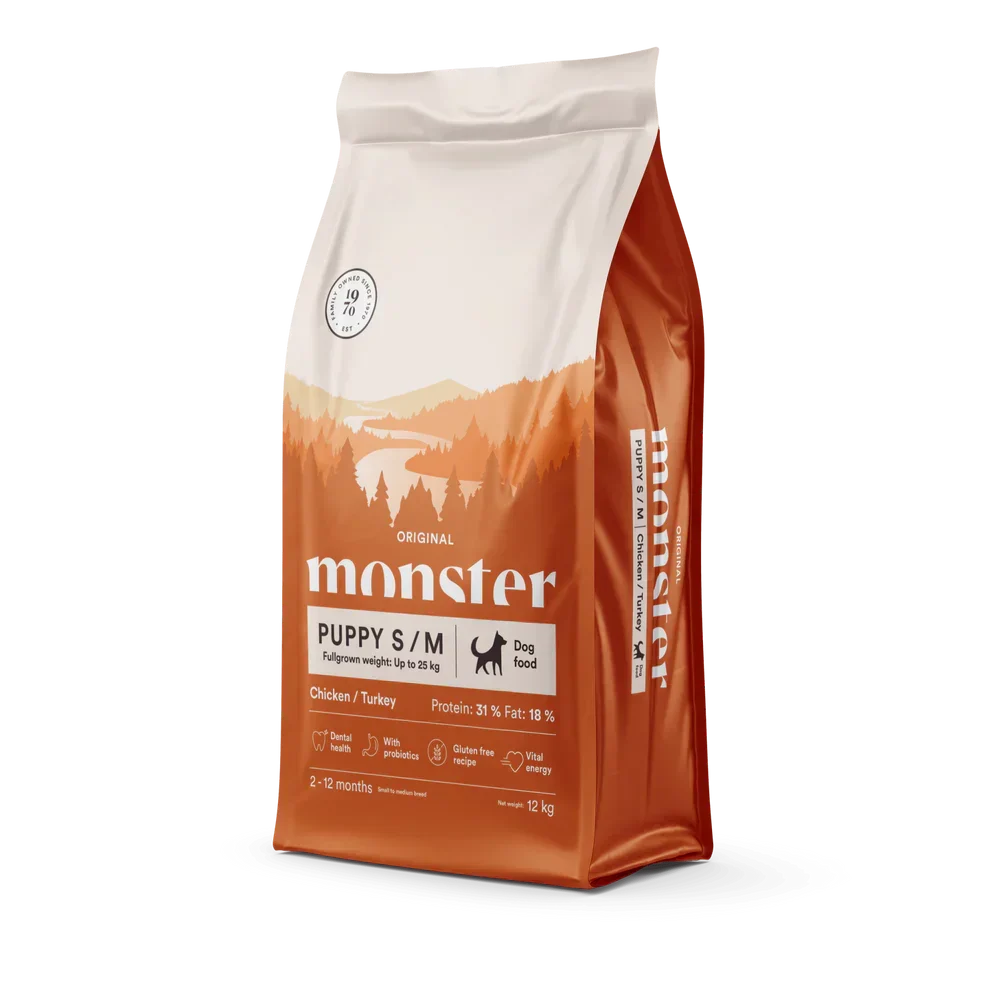 Monster Original Puppy small/medium kylling og kalkun