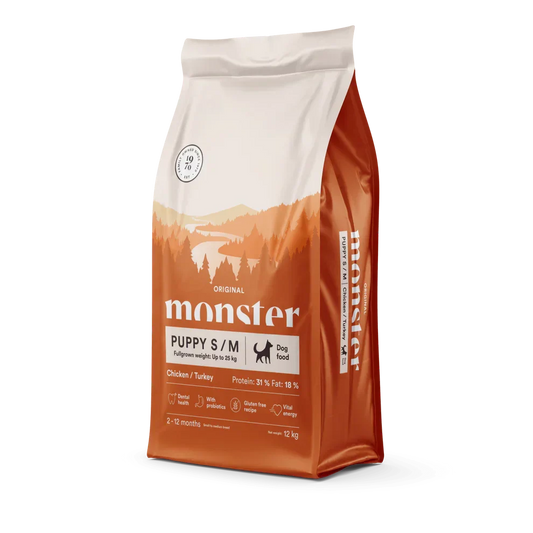 Monster Original Puppy small/medium kylling og kalkun