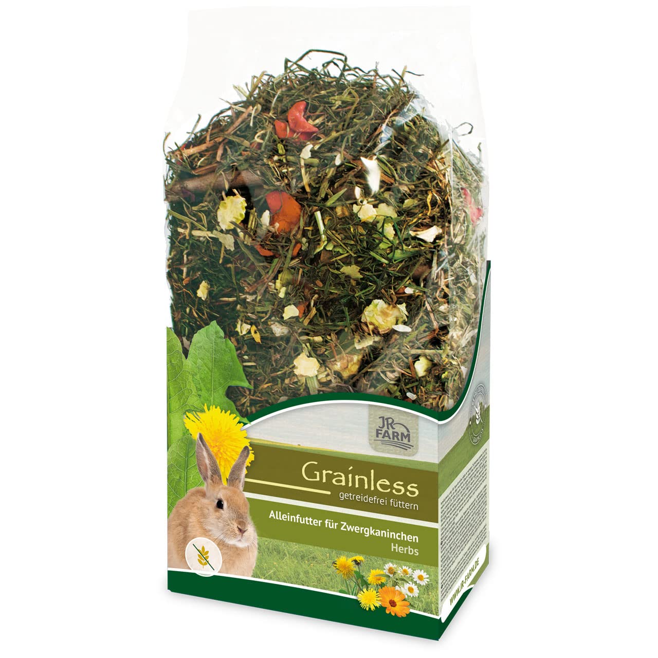 JR Farm Grainless Herbs Dvergkanin 400g
