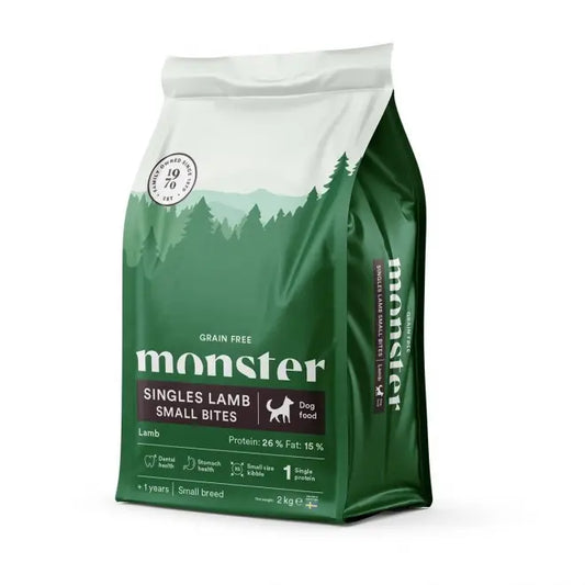 Monster Singles Lam Små Biter Kornfritt Hundefôr