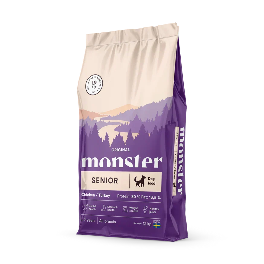 Monster Dog Original Senior Kylling & Kalkun