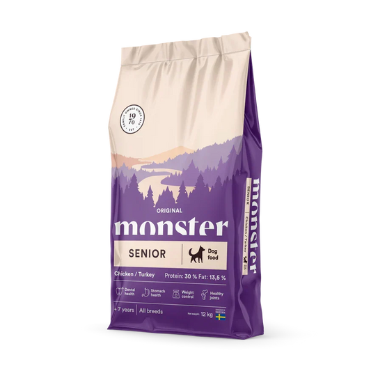 Monster Dog Original Senior Kylling & Kalkun