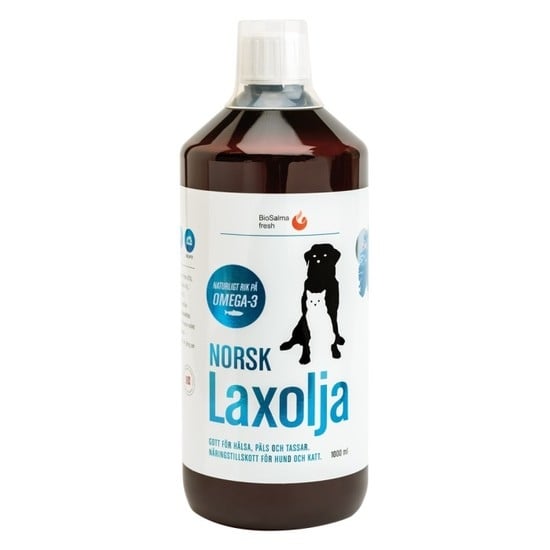 BioSalma Norsk Lakseolje til hund og katt 1000 ml