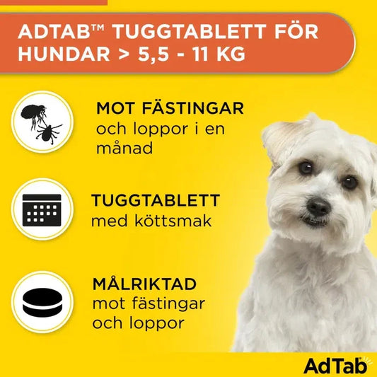 Elanco AdTab til hund 5,5-11 kg 225 mg 3 stk
