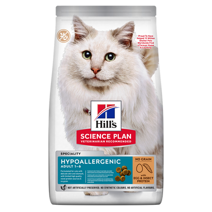 Hill's Science Plan Cat Adult Hypoallergenic Egg & Insect