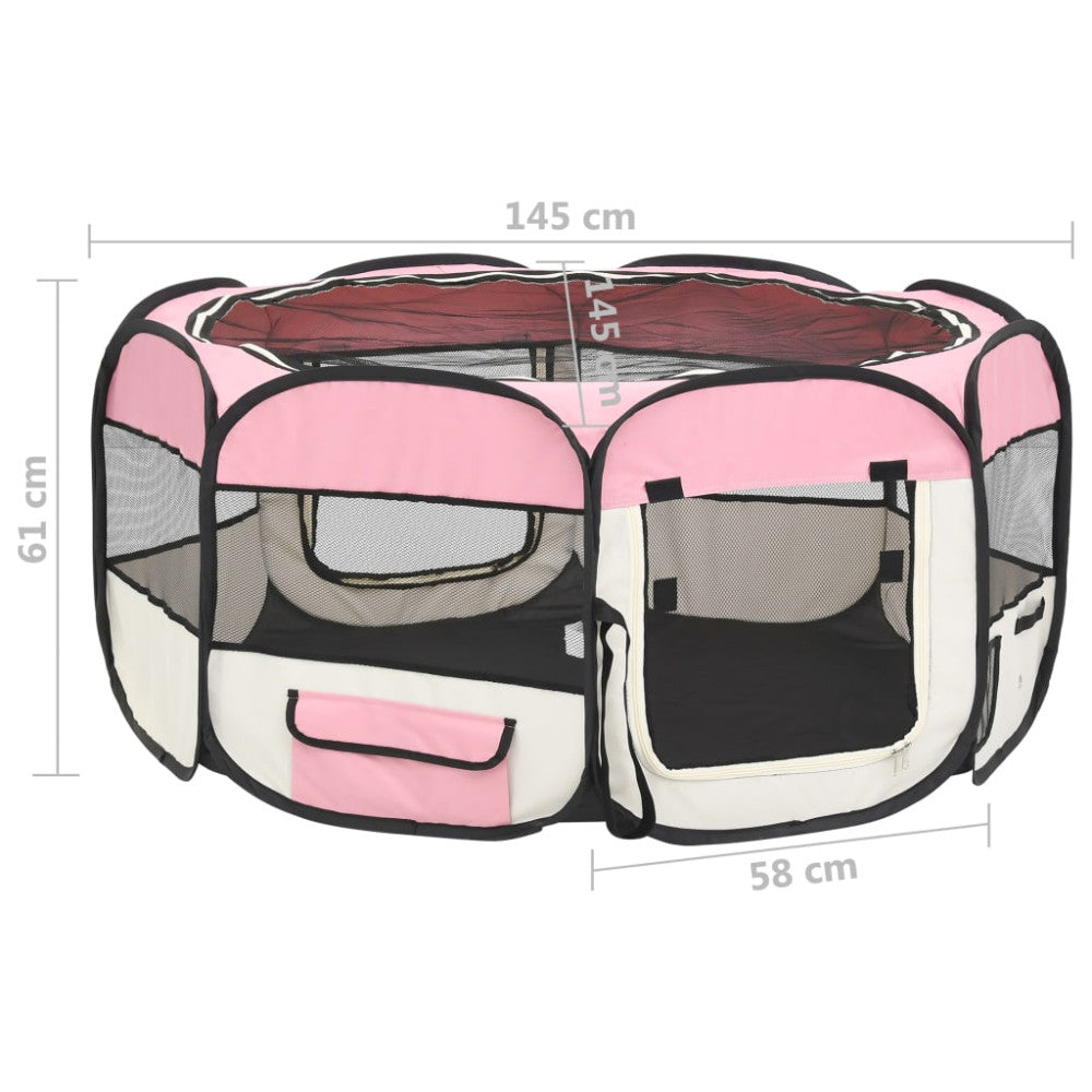 vidaXL Foldable Dog Yard with Carrying Case