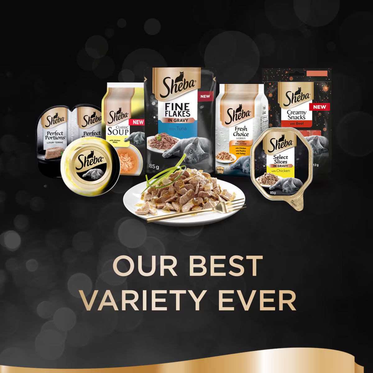 Sheba Fine Flakes Poultry Selection in Jelly 40 x 85 g